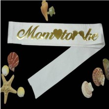 Parti Show Mom To Be Kuşak Beyaz Üzeri Gold