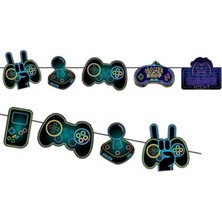 Parti Show Oyun Konsolu Temalı Gaming Dekoratif Banner 17*150 cm