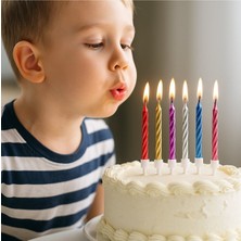 Parti Show Renkli Metalik Spiral Pasta Mumu 10'lu Set