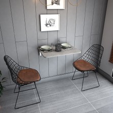 Asra Trend Lüks Duvara Monte Katlanabilir Çalışma Yemek Masası %100 MDF Çok Amaçlı Masa DMM15