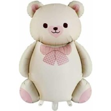 Parti Show Papyonlu Ayıcık Folyo Balon Krem