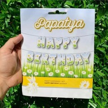 Parti Show Papatya Happy Birthday Banner