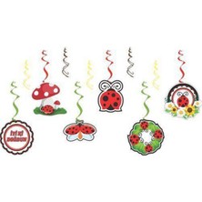 Parti Show Uğur Böceği Asmalı Tavan Süsü (6 Adet)