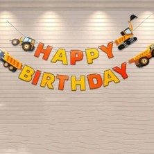 Parti Show Inşaat Temalı Happy Birthday Yazısı 276X20 cm
