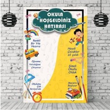 Parti Show Okula Hoş Geldiniz Renkli Hatıra Afişi 100*150 cm
