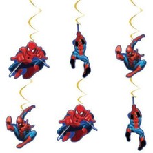 Parti Show Spiderman Asmalı Tavan Süsü (6 Adet)