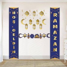 Parti Show Ramazan Afişli Duvar Süsleme Seti Mavi
