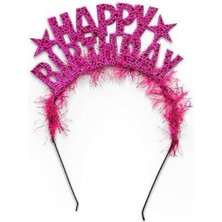 Parti Show Happy Birthday Fuşya Taç