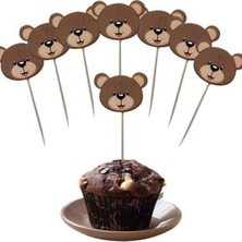 Parti Show Sevimli Ayıcık Little Bear Kek Kürdanı 10 Adet