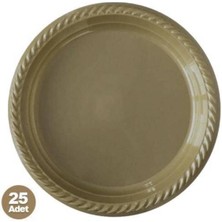 Parti Show Gold Plastik Tabak (25 Adet)