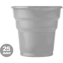 Parti Show Gümüş Plastik Bardak Lüks (25 Adet)