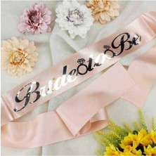 Parti Show Bride To Be Kuşak Somon Rengi Üzeri Gümüş