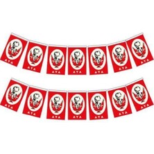 Parti Show Ipli Atatürklü Bayrak Büyük Boy 19*11 cm 40'li