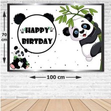 Parti Show Panda Doğum Günü Afişi Fotosuz 70*100 cm