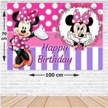 Parti Show Minnie Mouse Pembe Doğum Günü Afişi Fotosuz 70*100 cm