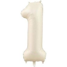 Parti Show 1 Yaş Folyo Balon Krem 75 cm