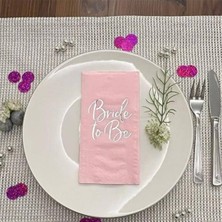 Parti Show Pembe Gümüş Yaldızlı 16'lı Bride To Be Peçete