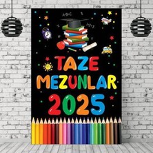 Parti Show 2025 Taze Mezunlar Hatırası Afişi 100*150 cm