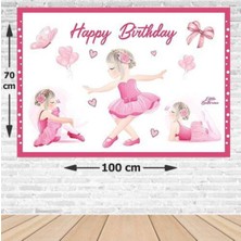 Parti Show Balerin Doğum Günü Afişi Fotosuz 70*100 cm