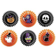Parti Show Halloween Figürleri Yelpaze Süs Seti 6'lı