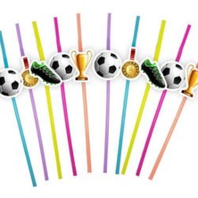 Parti Show Futbol Temalı Artistik Pipet 10 Adet