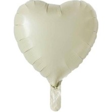Parti Show Kalp Folyo Balon Krem Rengi 45 cm