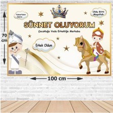 Parti Show Sünnet Afişi Krem Gold Rengi 70*100 cm
