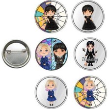 Parti Show Wednesday Cartoon Parti Rozeti 6 Adet