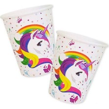 Parti Show Unicorn Rainbow Karton Bardak (8 Adet)