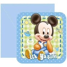 Parti Show Baby Mickey Mouse Davetiye (6 Adet)
