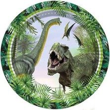 Parti Show Jurassic Dinozor Tabak (8 Adet)