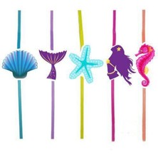 Parti Show Deniz Kızı Artistik Pipet 10 Adet