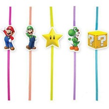 Parti Show Süper Mario Artistik Pipet 10 Adet