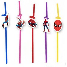 Parti Show Spiderman Artistik Pipet 10 Adet