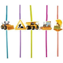 Parti Show Inşaat Temalı Artistik Pipet (10 Adet)