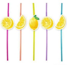 Parti Show Limon Temalı Artistik Pipet 10 Adet
