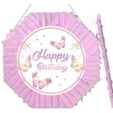 Parti Show Kelebek Pinyata Pembe 42 cm + Sopası