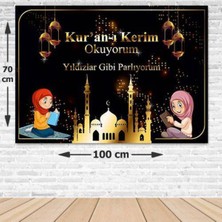 Parti Show Kuran Okuyorum Afişi Kız Siyah 70*100 cm