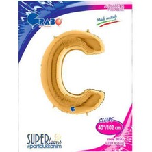 Parti Show C - Harf Folyo Balon Gold (100 Cm)