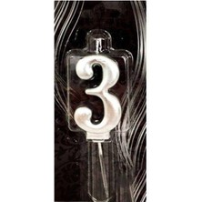 Parti Show 3 Rakam Mum Gümüş