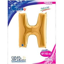 Parti Show H - Harf Folyo Balon Gold (100 Cm)