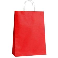 Parti Show Kırmızı Kağıt Çanta 18*24*8 cm