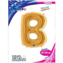 Parti Show B - Harf Folyo Balon Gold (100 Cm)