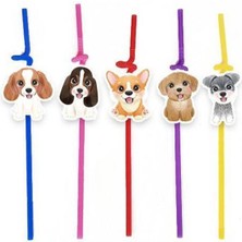 Parti Show Sevimli Köpekler Little Dog Artistik Pipet (10 Adet)