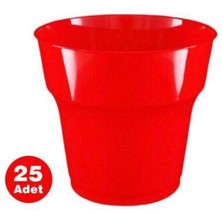Parti Show Kırmızı Plastik Bardak Lüks (25 Adet)