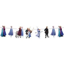 Parti Show Frozen Elsa Anna Dekoratif Banner 150X17 cm