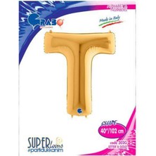 Parti Show T - Harf Folyo Balon Gold (100 Cm)