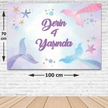 Parti Show Deniz Kızı Doğum Günü Afişi Resimsiz 70*100 cm