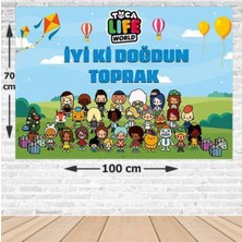 Parti Show Toca Boca Doğum Günü Afişi Fotosuz 70*100 cm