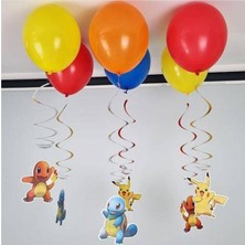 Parti Show Pokemon Balonlu Tavan Süsü 6'lı